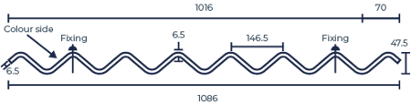 EUROSIX Big Six 6 inch profile Technical Drawing